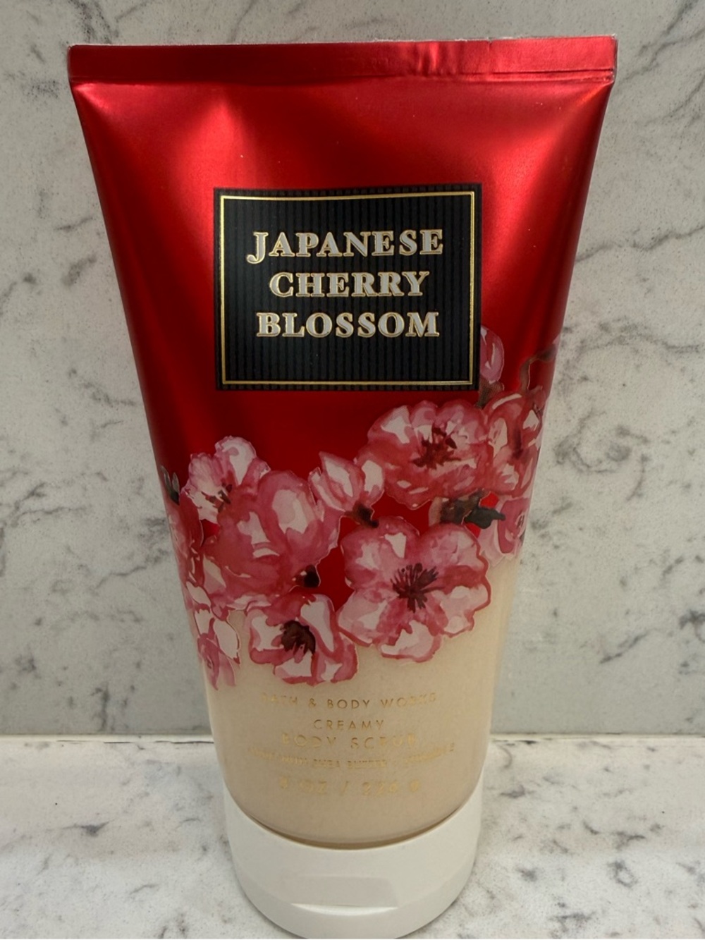 Bath & Body Works Japanese Cherry Blossom Creamy Body Scrub - Red & Pink